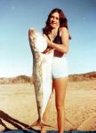 FISHING CAPE CUVIER IN THE SEVENTIES Fishing Photos   Samsonfish Kim Booth back at Quobba station in the morning with one of two Samsons caught at Camp Rock near Cape Cuvier the previous night. This was a trip with Bob, Kim, Russell and Sue back in the 1970's. That night we got two Samsons, a Barracuda, a number of Spangled Emporer and some major bust offs from monster Groper... Bob Fisher Photo  Bob Fisher's SportfishWorld ©